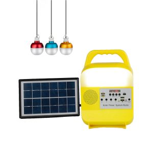 Buy cheap Painted Matte Portable Solar Home Lighting System 5W 3PCS LED Bulb With Solar Panel from wholesalers