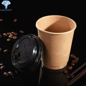 Recycled Throw Away Custom Disposable Coffee Cups Greaseproof