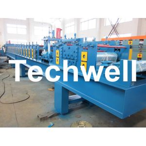 1.5 - 3.0mm Thickness Top Hat Purlin Roll Forming Machine With Hydraulic Cutting