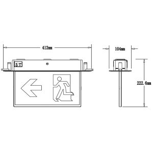 Buy cheap Emergency Recessed Blade LED Downlight White 4W 40lm EGS4MRB from wholesalers