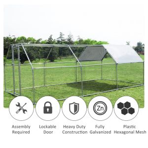 Buy cheap Weatherproof Galvanized Metal 19.7ft Walk In Chicken Cage from wholesalers