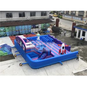 Buy cheap Custom Tarpaulin Inflatable Trampoline Park Attractive Inflatable Playground Bouncy Castle from wholesalers