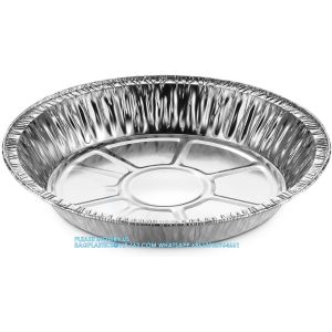 9” Aluminum Foil Pie Pans | Round Disposable Containers Angled Walls Tart Baking