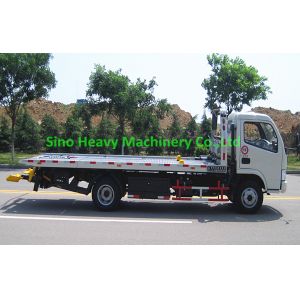 5 Ton Flatbed Tow Truck In White Howo Obstacle Heavy Duty Tow Trucks Flatbed