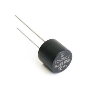 Buy cheap 8.5x7.2mm SR-5-2A-AP Subminiature Sized Round Plastic Time-lag Micro Fuse SRT1200A T2A250V With Lead Spacing 5.08mm from wholesalers
