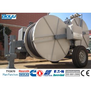 14Tons Cummins Engine Tension Stringing Equipment With OPGW / ADSS Conductor