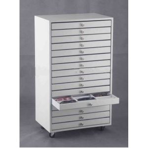 Buy cheap Sunglasses MDF Wood Display Cabinets With Removable Drawers from wholesalers