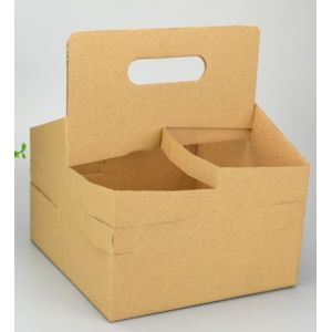 Buy cheap Disposable Take Away Coffee Cup Carrier Paper Pulp For 2 Cups 4 Cups Stable from wholesalers