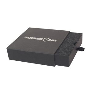 Recyclable Black Drawer Packaging Box Black Kraft Paper Gift Boxes Customized