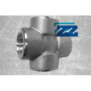 Buy cheap 3 / 8 " 3000LB Threaded Cross Pipe Fitting , ASTM A182 F53 Super Duplex Fittings from wholesalers