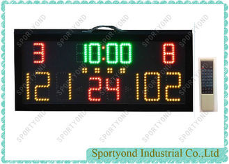 Quality Sports Electronic Basketball Score Board , Portable Led Stadium Scoreboard with inner 24s shot clock and Time display for sale