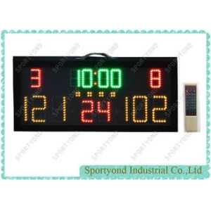 Buy cheap Sports Electronic Basketball Score Board , Portable Led Stadium Scoreboard with inner 24s shot clock and Time display from wholesalers