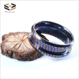 Buy cheap Customized Handmade Natural Colourful Timascus Rings Blank Inlay Ring for Men Width 8mm Third Party Appraisal Certificate from wholesalers