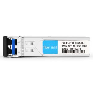 Cisco ONS-SI-155-I1 Compatible 155M OC3/STM-1 SFP IR 1310nm 15km LC SMF DDM