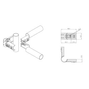 Buy cheap H-3 Lean Pipe Connector 2.3mm SPHC Black Electrophoresis Lean Pipe Joint from wholesalers