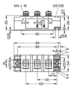 Quality MCD132-16I01 Thyristor Modules Thyristor/Diode Modules  IXYS IGBT Power Module for sale