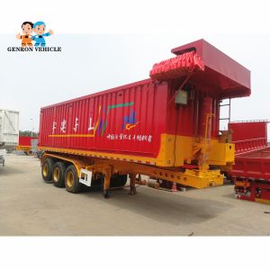 3 Axles Rear Dumping Semitrailer With Automatic Tarpaulin Export To Tanzania,