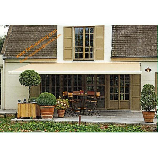 Quality Outdoor Auto Awning Customized Sizes Retractable Remote Control Motorized Awnings for sale