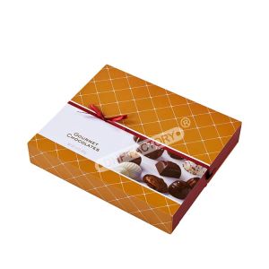 Luxury Chocolate Truffle Box Packaging Chocolate Drawer Box With Ribbon