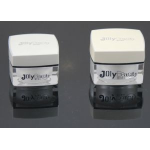 Buy cheap Black Edge Square Plastic Cream Jars / Face Cream Containers  from wholesalers