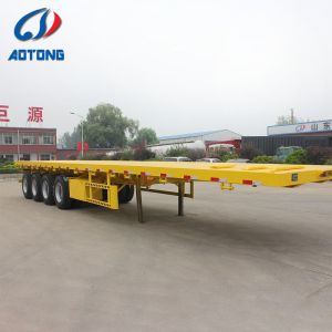 Buy cheap 40ft Flatbed Semi Trailer 3 Axle Heavy Duty for Container Transport from wholesalers