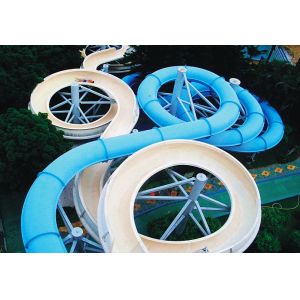 Buy cheap Spiral Waterpark Slide , FRP Water Park Slides / Cuustomized Water Slide for Giant Aqua Park from wholesalers