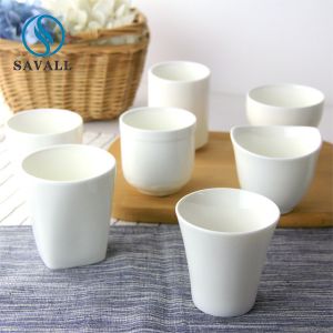 Buy cheap Coastal White Porcelain Tea Cups Porcelain Cups And Saucers FDA EU product