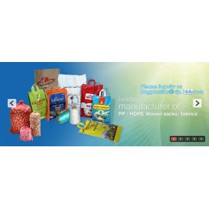 net bag with drawstring, woven bag with liner, bag wiht gueests, UV stable