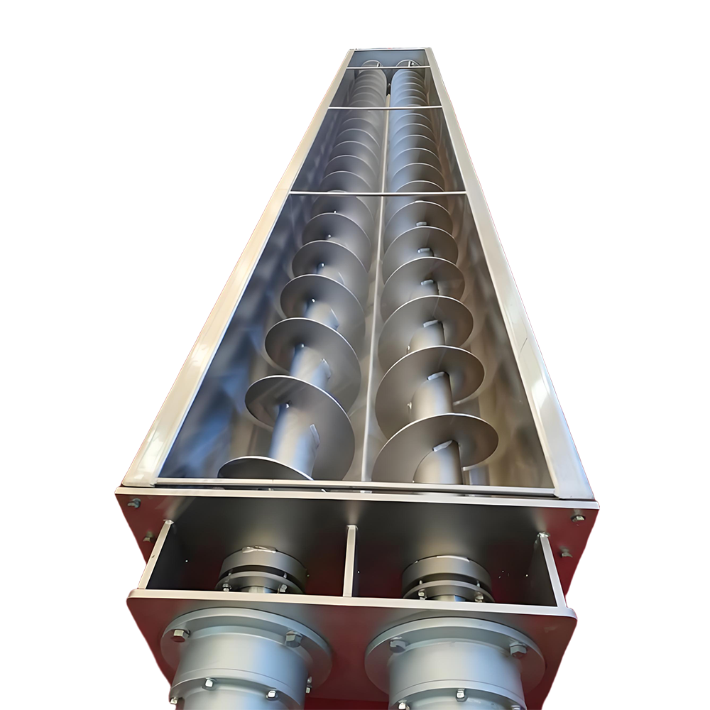 Custom Stainless Steel U-type Shaftless Screw Conveyor for Water Treatment with 500L/Hour Productivity and 220V/380V Voltage