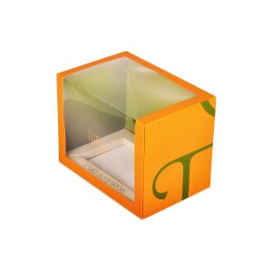 Buy cheap Rectangle Custom Cake Boxes With Window 350g Coated Paper Material product