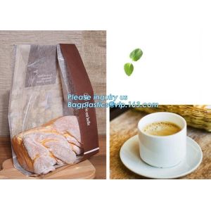 Recyclable sandwich bread food packaging brown paper bag custom kraft pastry