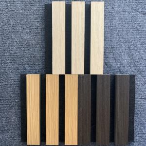 Buy cheap 21mm  Thickness Wood Slat Acoustic Wall Panels Interior Sound Absorbing Wall Panels product