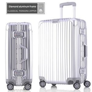 21520 Diamond Style Aluminum Frame Suitcase with TSA Customs Lock Aluminum