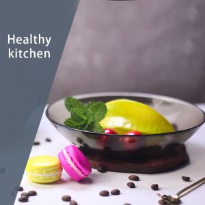 Buy cheap Simple 4mm Thick Grey Transparent Glass Saucer Set from wholesalers