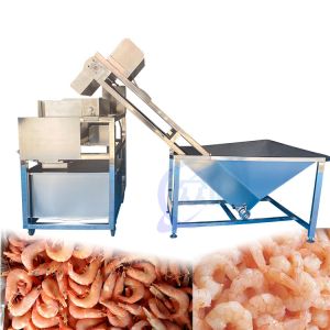 Shrimp processing machine, shrimp hair processing and cleaning machine, shrimp