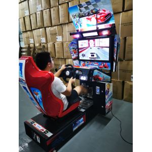 Buy cheap PlayFun India Cheap and Cost-effective 32 LED Outrun Car Racing Game Machine Drive Simulator Machine from wholesalers