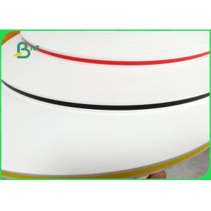 14mm 15mm 120g 60gsm Patterned Kraft Paper / Straw Paper Roll For Tubes