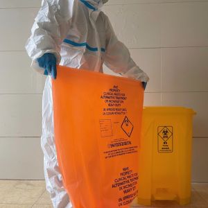 Offset Printed HDPE/LDPE/LLDPE Medical Waste Garbage Bin Liner Bag with Custom