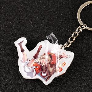Buy cheap Transparent Acrylic Keychain With Metal Ring Cartoon character Durable Silk Screen Printed Ideal Gift Acrylic Keychain from wholesalers