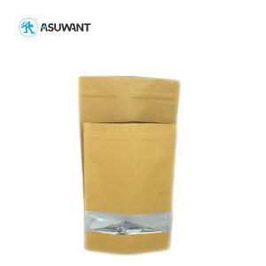 Custom Printing Kraft Paper k Bag Heat Seal Recycled With Clear Window