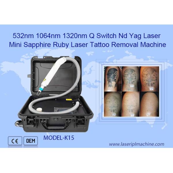 532nm 1064nm 1320nm Q Switch Nd Yag Mini Sapphire Ruby Laser Tattoo Removal