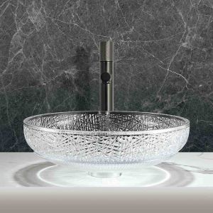 Buy cheap 12mm Thickness Smooth Finish Glass Vessel Basins Crystal Clear from wholesalers