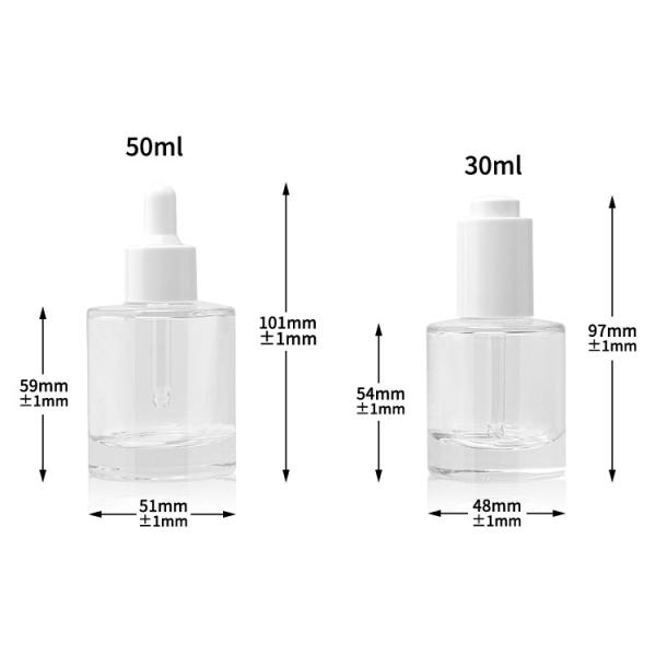 Buy cheap Serum Oil Dropper Glass Bottle Push Pump Clear Pipette 50ml from wholesalers