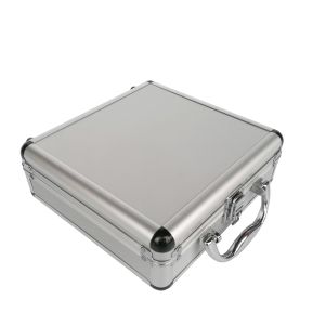 Buy cheap Small SilverAluminium Cosmetic Case With Inside Mirror And Chrome Closure Clasp from wholesalers
