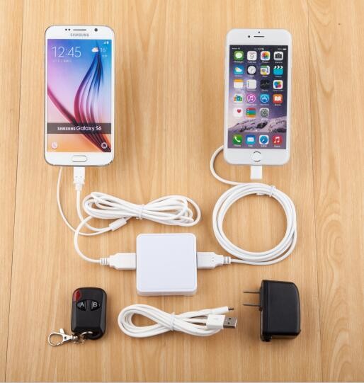 Quality COME Two ports display cell phone security alarm device multiple mobile support for digital merchandise exhibition for sale