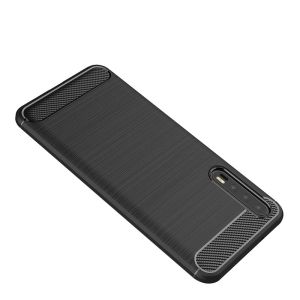 Buy cheap Shockproof Armor Carbon Fiber Hybrid Brush Mobile Cover Phone Case for Huawei P20 plus from wholesalers