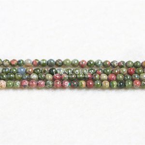 Buy cheap Crystal Round Shape Loose Beads Strand Clear Quartz Unakite For DIY Crafts Making from wholesalers