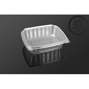 Buy cheap Rectangular Clear Plastic Hinged Salad Container Convenient Food Packaging Solution from wholesalers