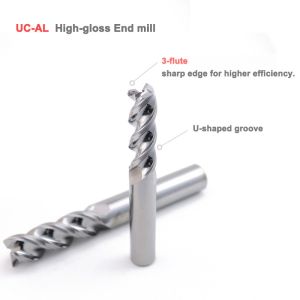Tungsten End Mill Cutter 12mm For Aluminum And Alloy Machining Mirror Finish And