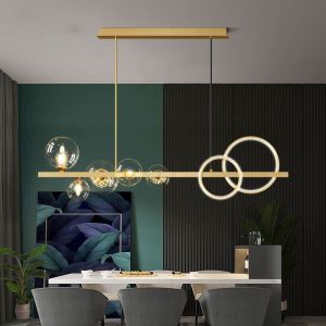 AC240V 6000K Nordic Modern Pendant Light Glass Sphere Pendant Lights For Dining